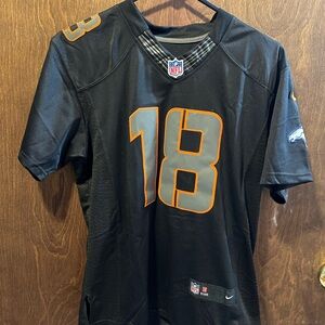 NFL Men's Black and Orange Nike Jersey